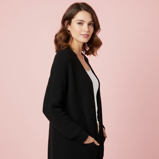 Elegant Women's Cardigan | Versatile Black Cardigan Sweater