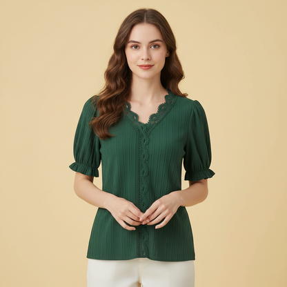 Elegant Puff Sleeve Blouse | Women's Summer Tops