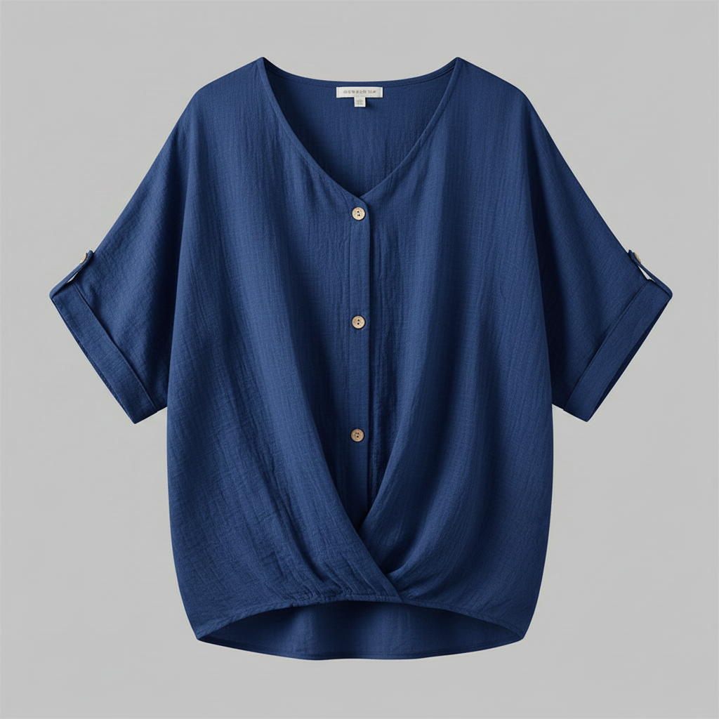 Elegant V-Neck Blouse | Women's Long Sleeve Top