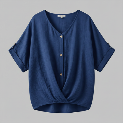 Elegant V-Neck Blouse | Women's Long Sleeve Top