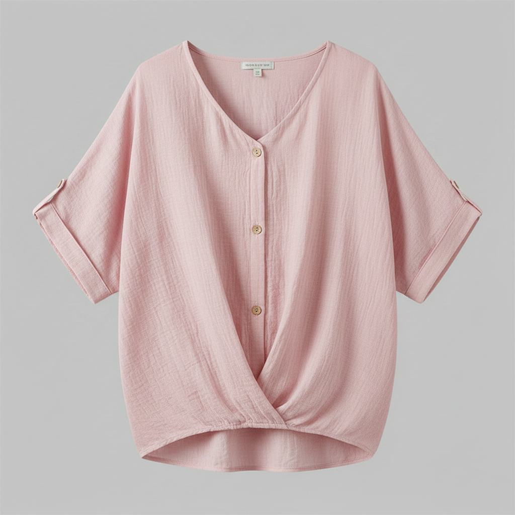 Elegant V-Neck Blouse | Women's Long Sleeve Top