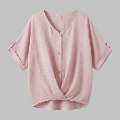 Elegant V-Neck Blouse | Women's Long Sleeve Top