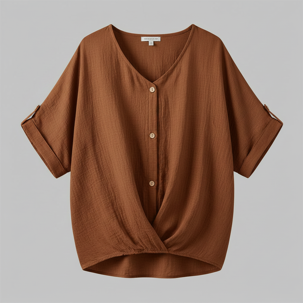 Elegant V-Neck Blouse | Women's Long Sleeve Top