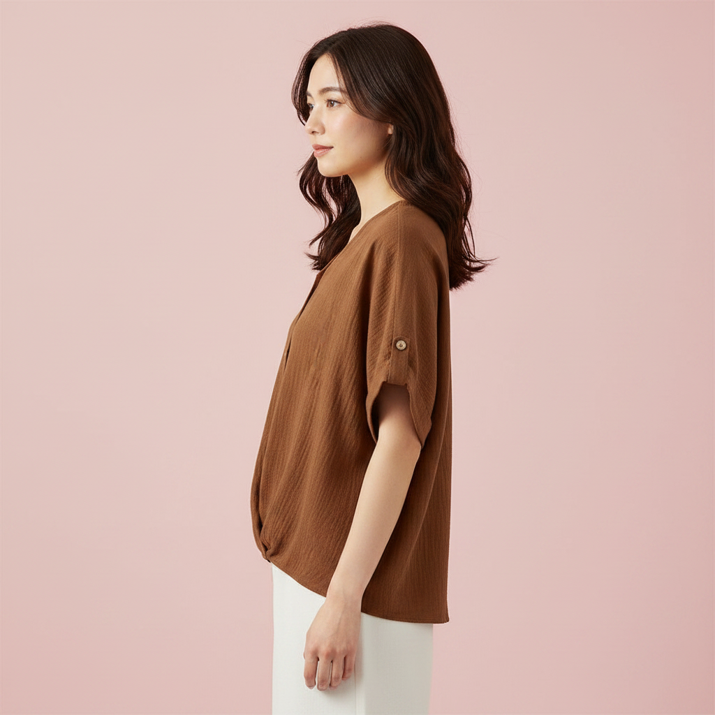 Elegant V-Neck Blouse | Women's Long Sleeve Top