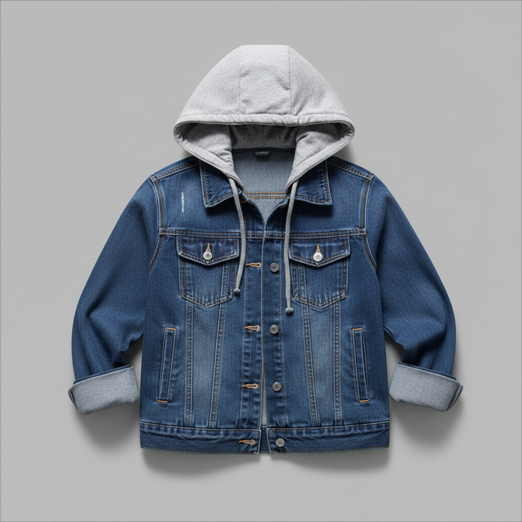 Denim Jacket with Removable Hood | Women's Casual Jacket
