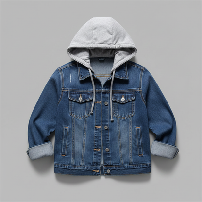 Denim Jacket with Removable Hood | Women's Casual Jacket