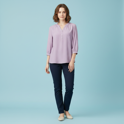 Silk Patchwork Blouse | Women's Versatile Summer Top