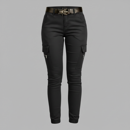 Modern Black Cargo Pants for Women | Trendy Urban Trousers