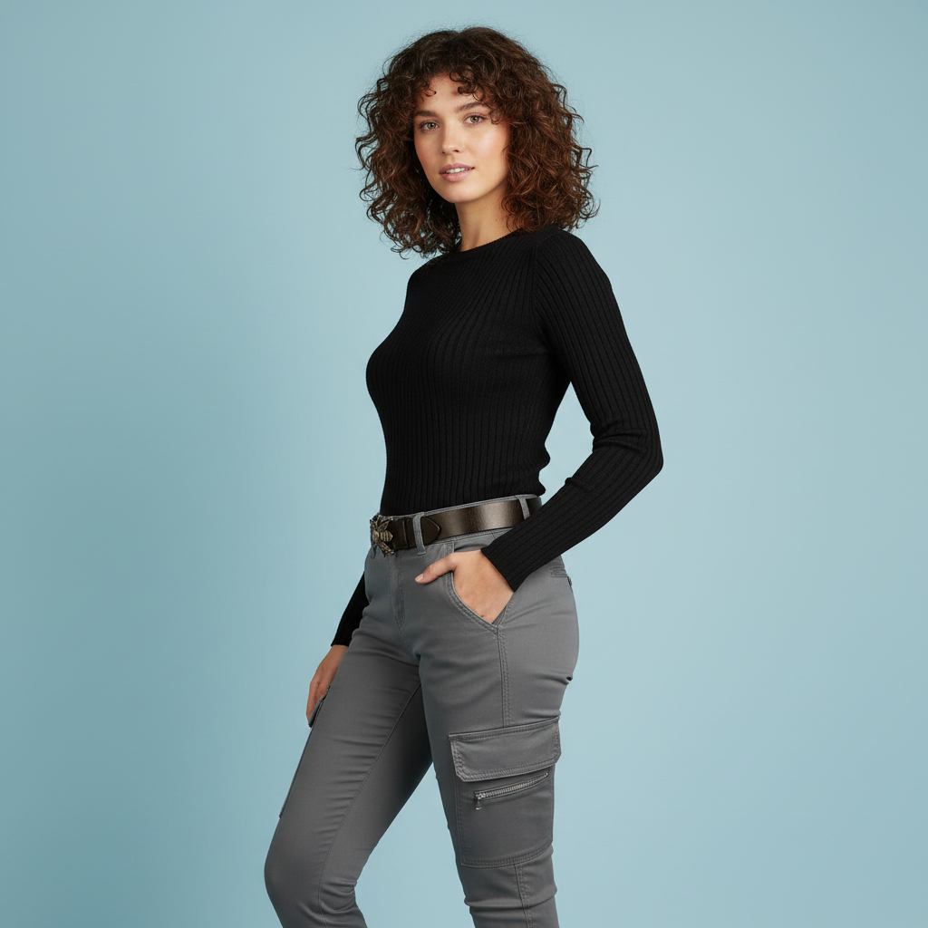 Modern Black Cargo Pants for Women | Trendy Urban Trousers