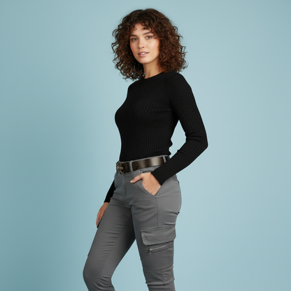 Modern Black Cargo Pants for Women | Trendy Urban Trousers