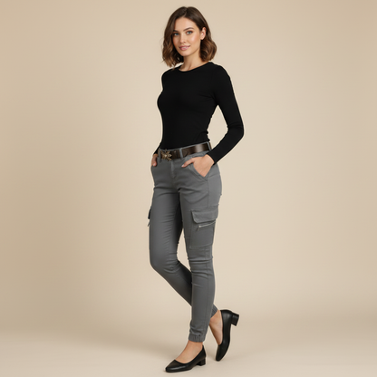 Modern Black Cargo Pants for Women | Trendy Urban Trousers