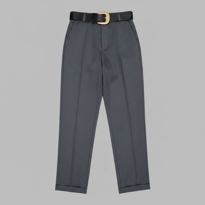 Elegant High Waist Women's Trousers | Office Wear